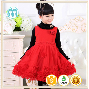 wholesale baby winter princess frock design pictures one piece sleeveless dress and long-sleeved matching